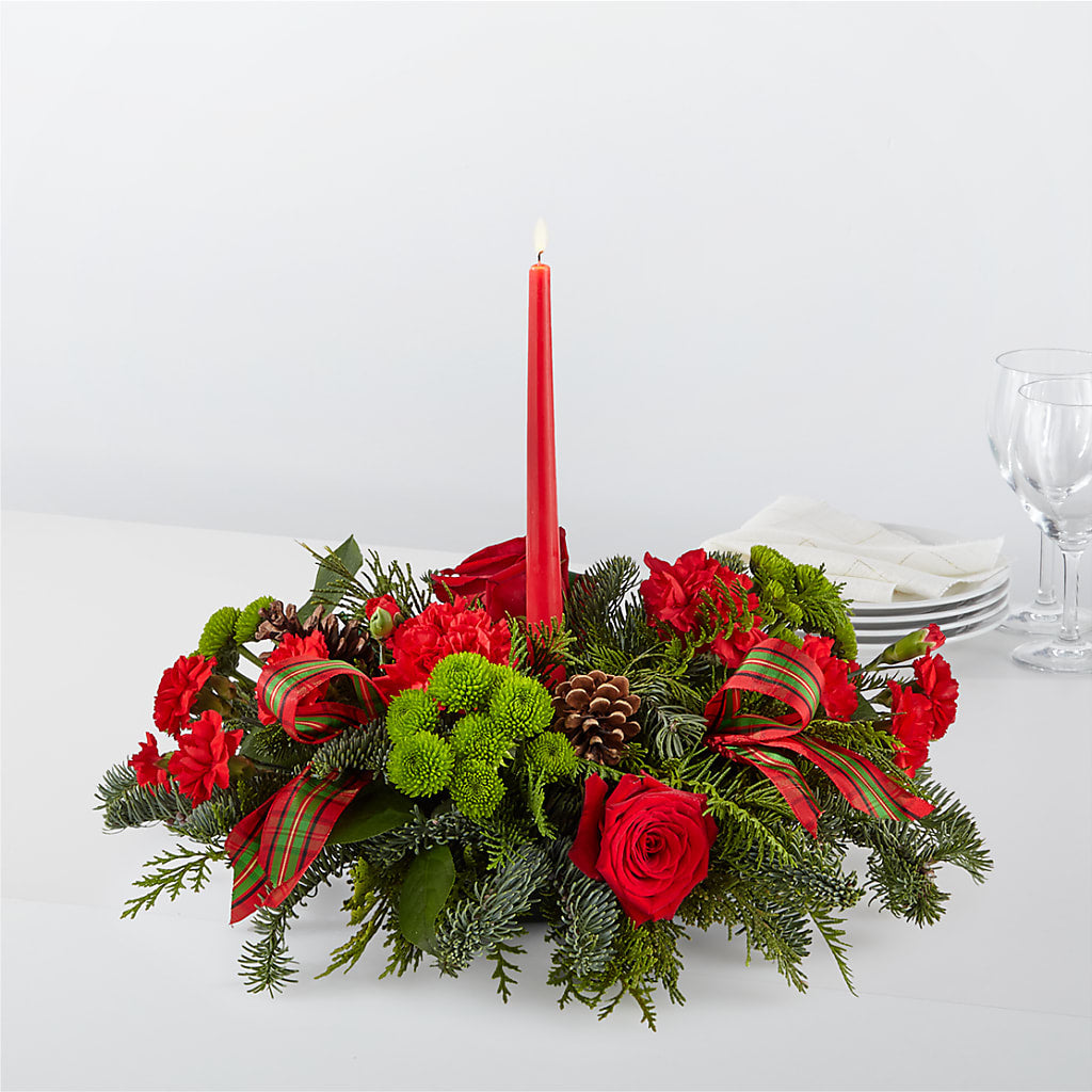 By the Candlelight Centerpiece – THE FLOWER PLACE, Bradenton FL