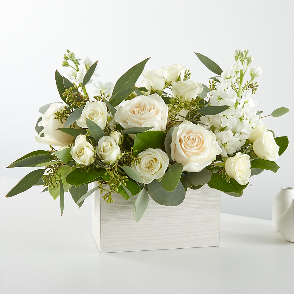 Fresh Linen Box Bouquet – The Flower Place, Bradenton FL