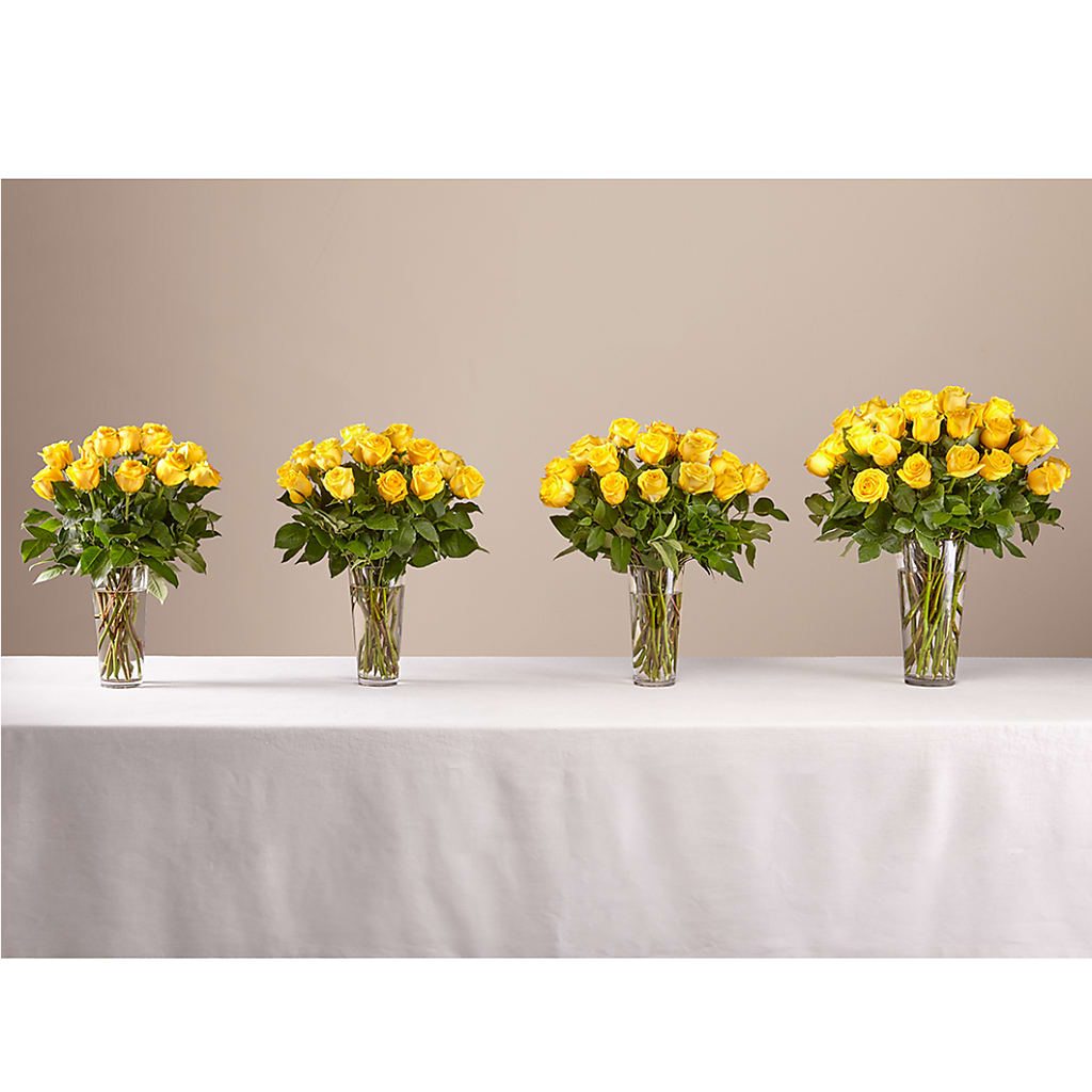 Long Stem Yellow Rose Bouquet – King Wholesale Flowers Co, Bradenton FL