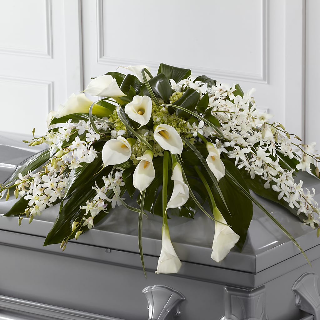 Angel Wings Casket Spray – The Flower Place, Bradenton FL
