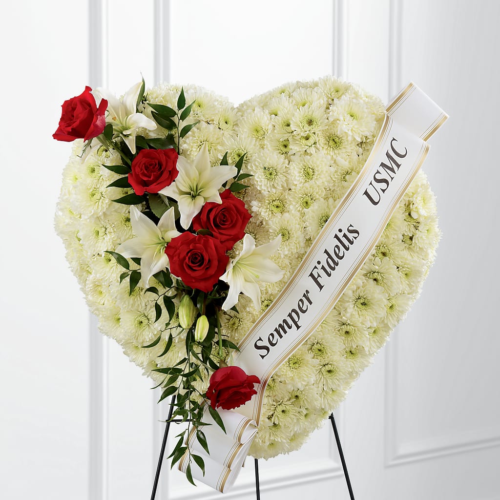 Heartfelt Hero Standing Heart – The Flower Place, Bradenton FL