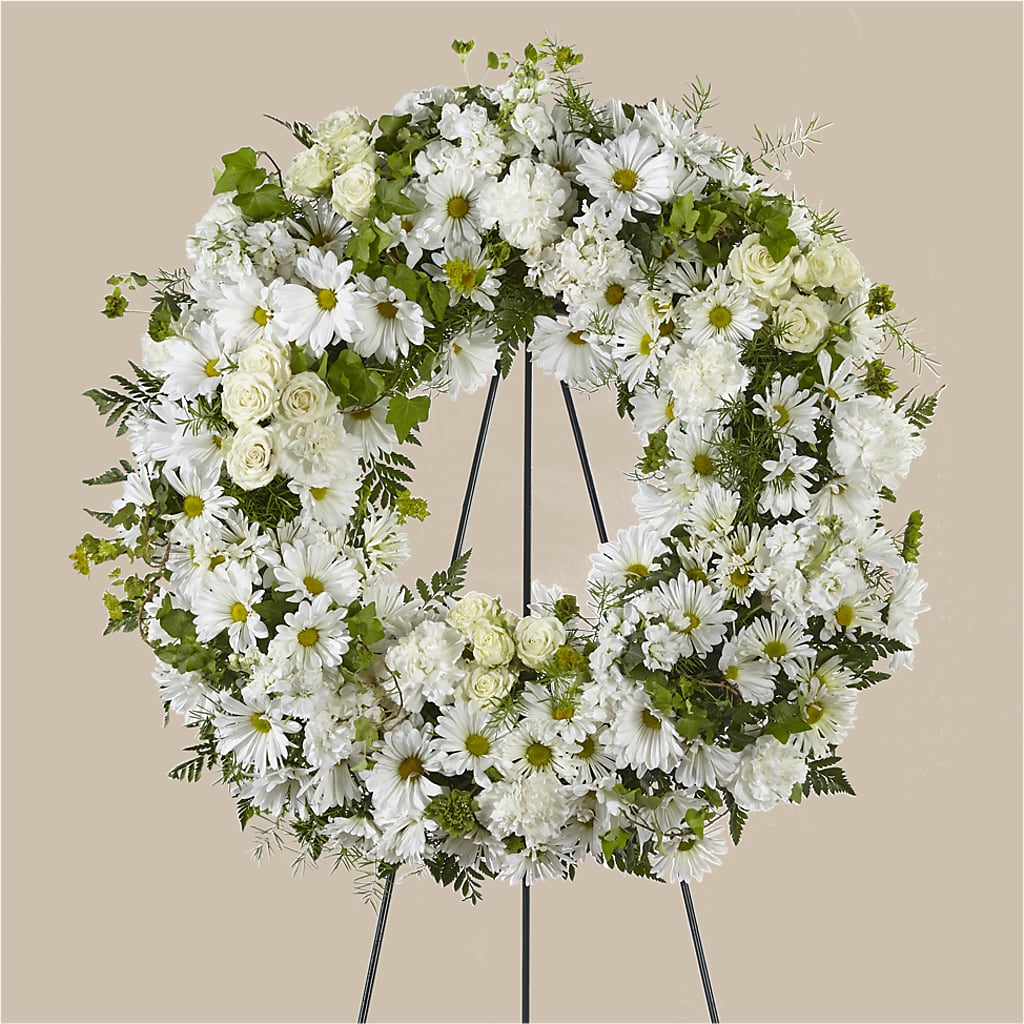 Faithful Wishes Wreath – The Flower Place, Bradenton FL