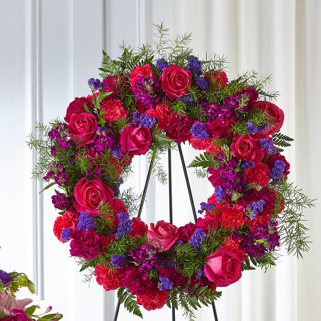 Calming Colors Wreath – The Flower Place, Bradenton FL
