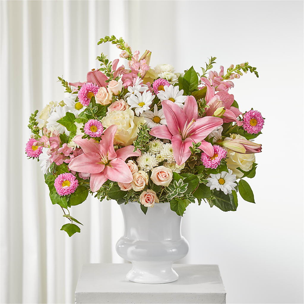 Empathetic Blooms Urn Arrangement – THE FLOWER PLACE, Bradenton FL
