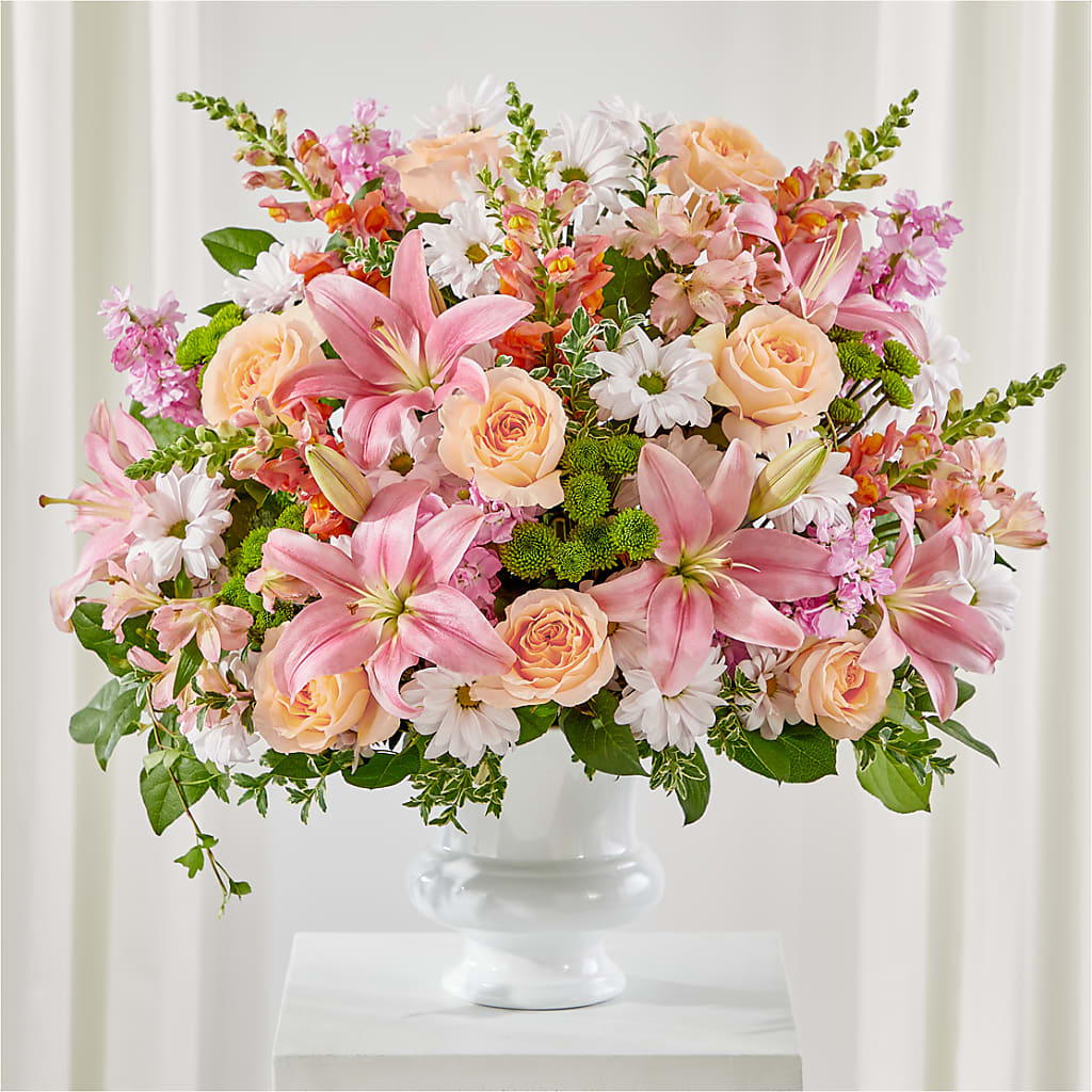 Heartfelt Gesture Urn Arrangement – The Flower Place, Bradenton FL