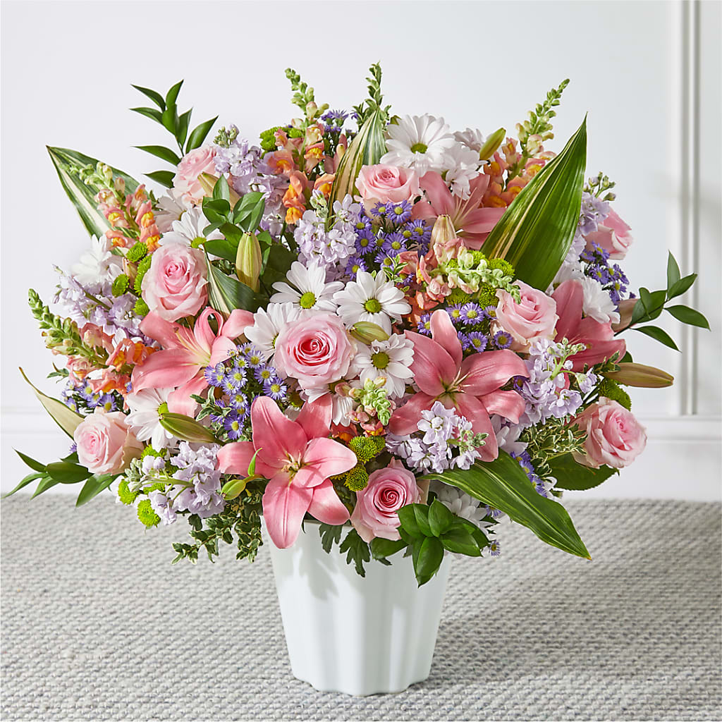 Abundant Compassion Floor Basket – The Flower Place, Bradenton FL