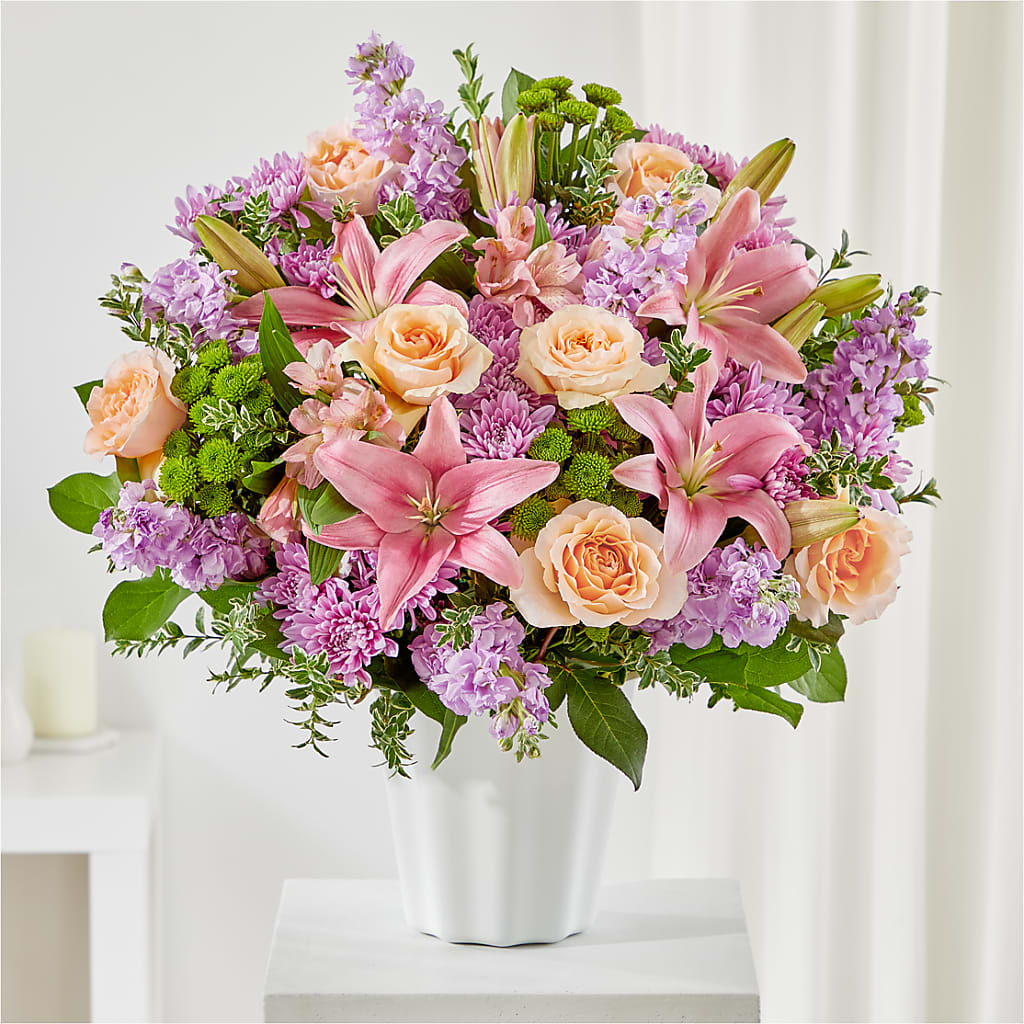 Supportive Embrace Tabletop Basket – The Flower Place, Bradenton FL
