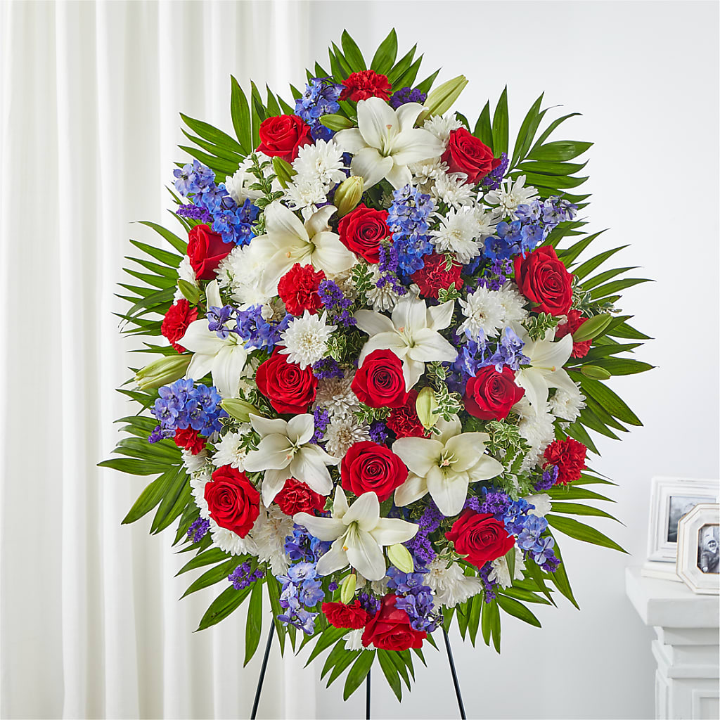 Cherished Service Standing Spray – The Flower Place, Bradenton FL