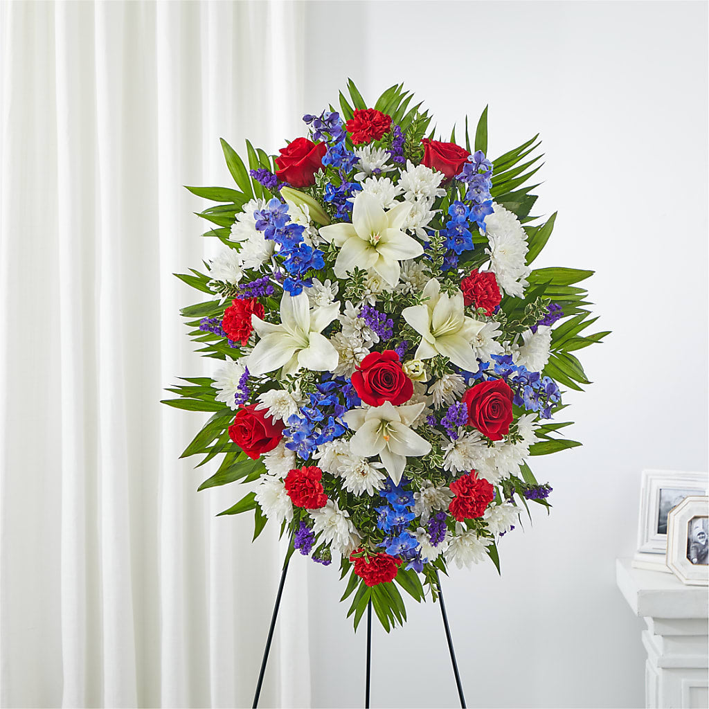 Cherished Service Standing Spray – THE FLOWER PLACE, Bradenton FL