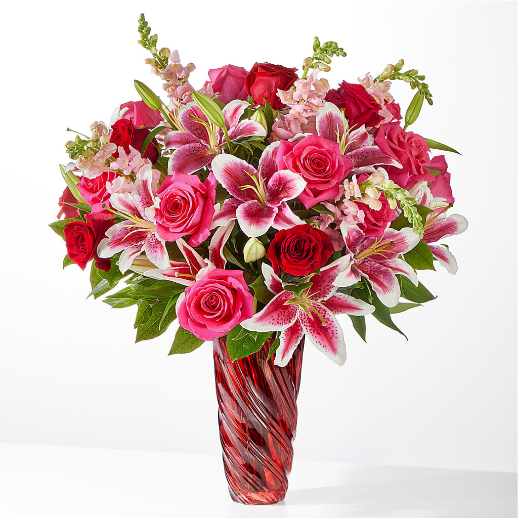 Always You Bouquet with Luxe Swirl Vase – The Flower Place, Bradenton FL