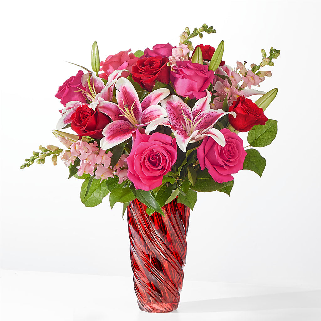 Always You Bouquet with Luxe Swirl Vase – THE FLOWER PLACE, Bradenton FL