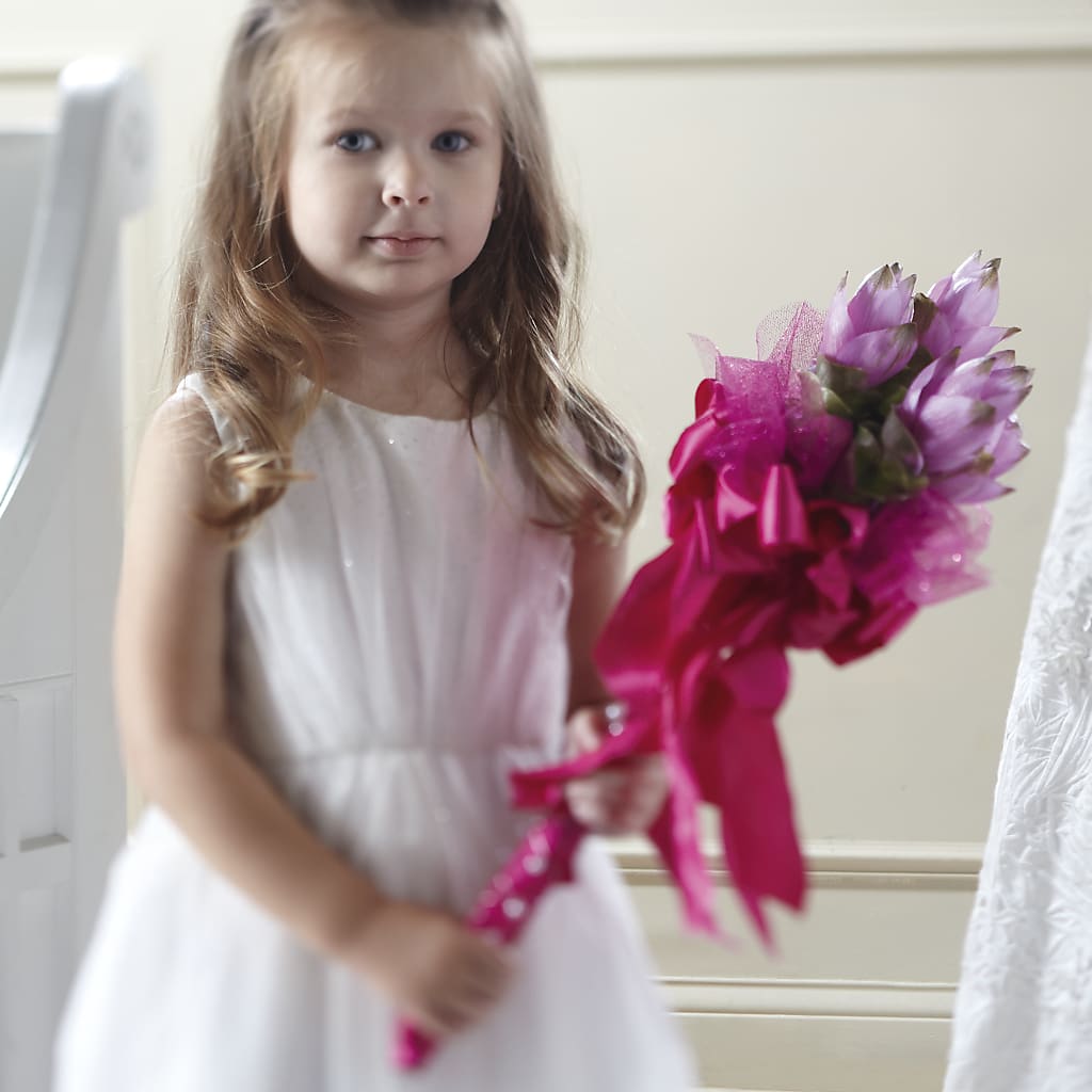 Sparkle Pink Flower Girl Bouquet – The Flower Place, Bradenton FL