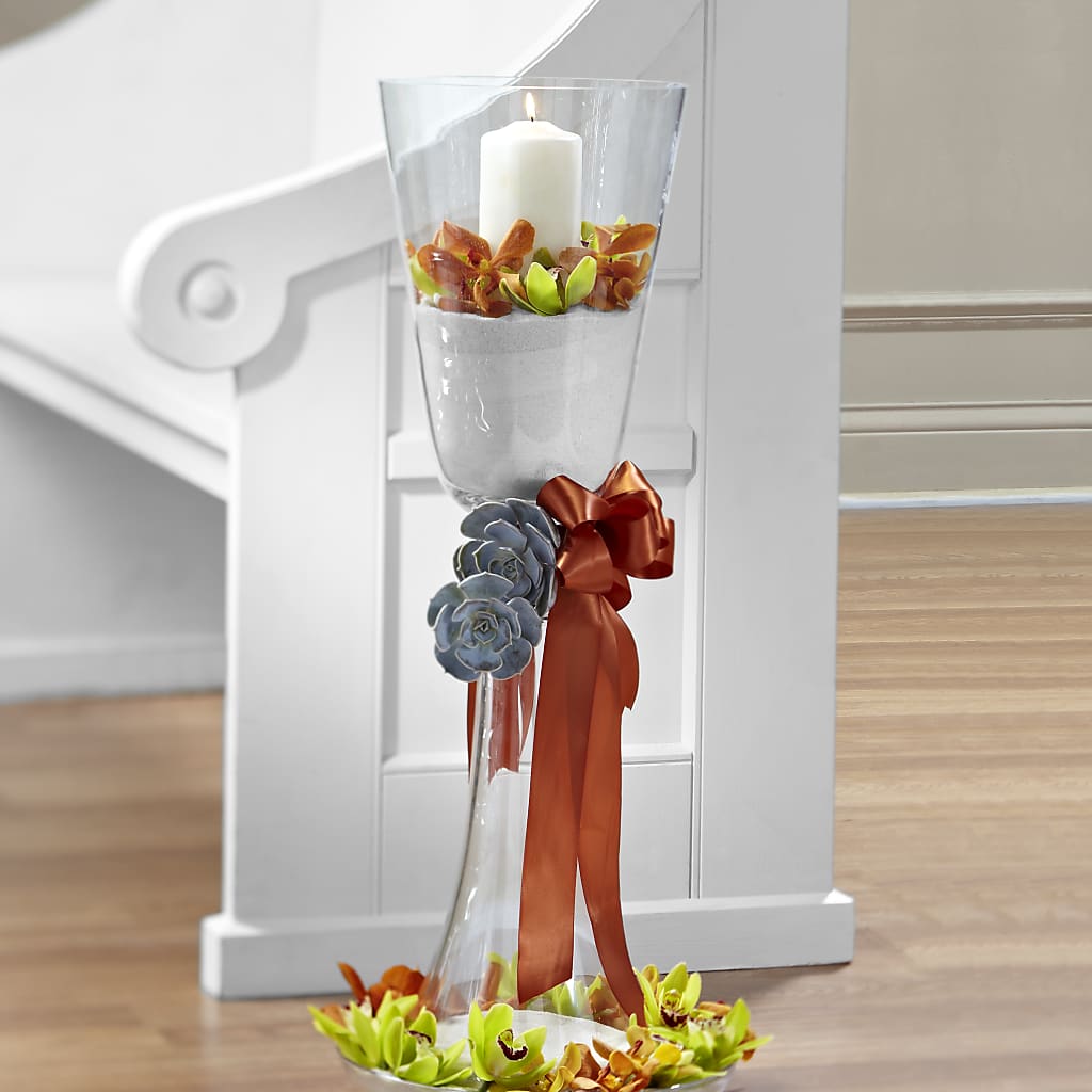 Matrimony Pew Decor – The Flower Place, Bradenton FL