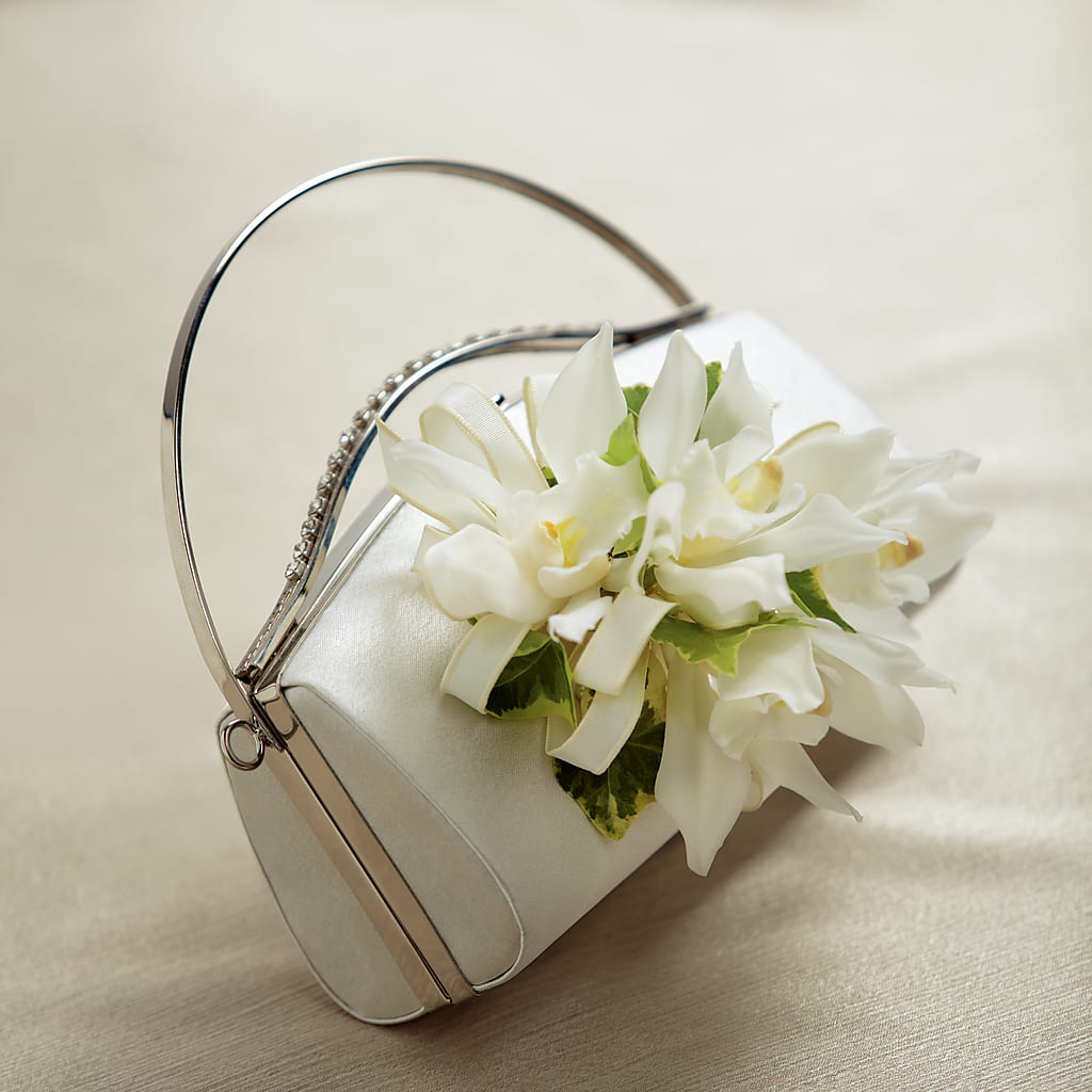 White Purse Decor – The Flower Place, Bradenton FL