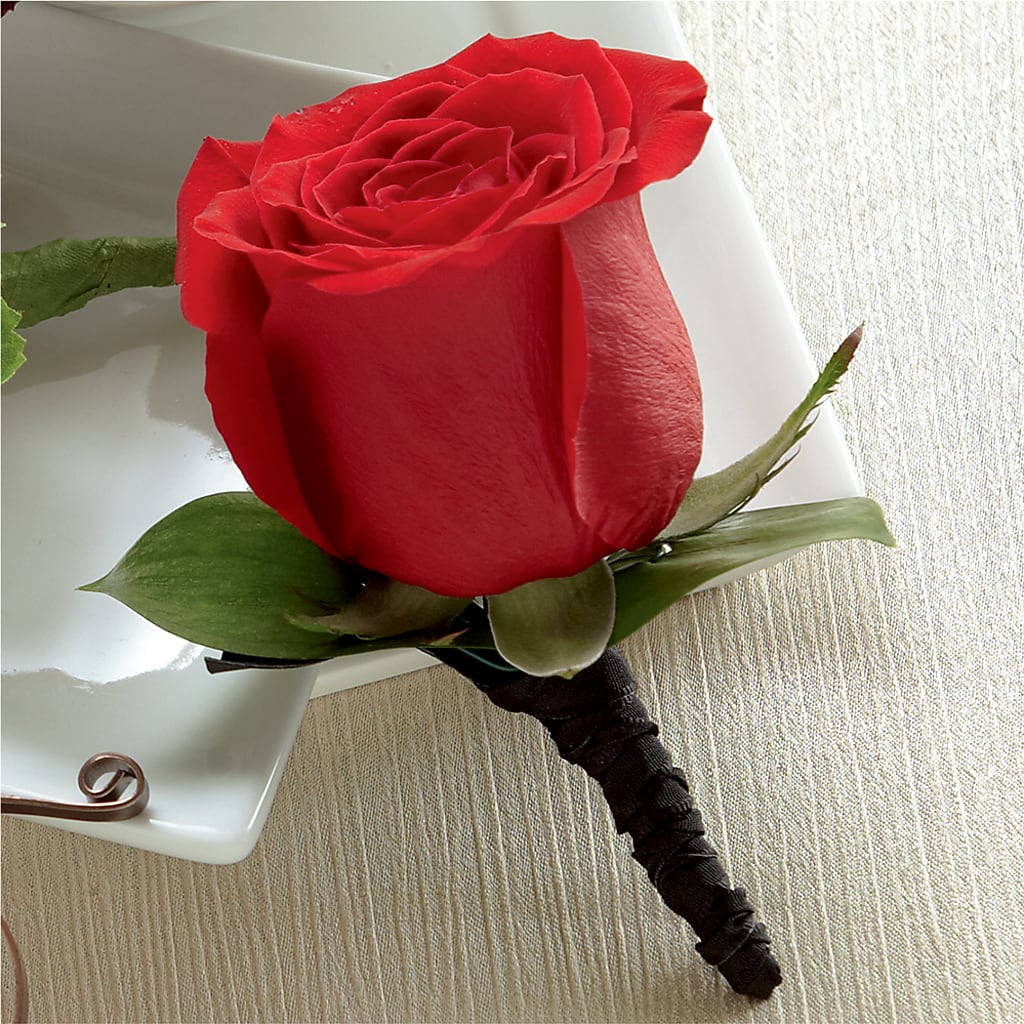 Red Rose Boutonniere – The Flower Place, Bradenton FL