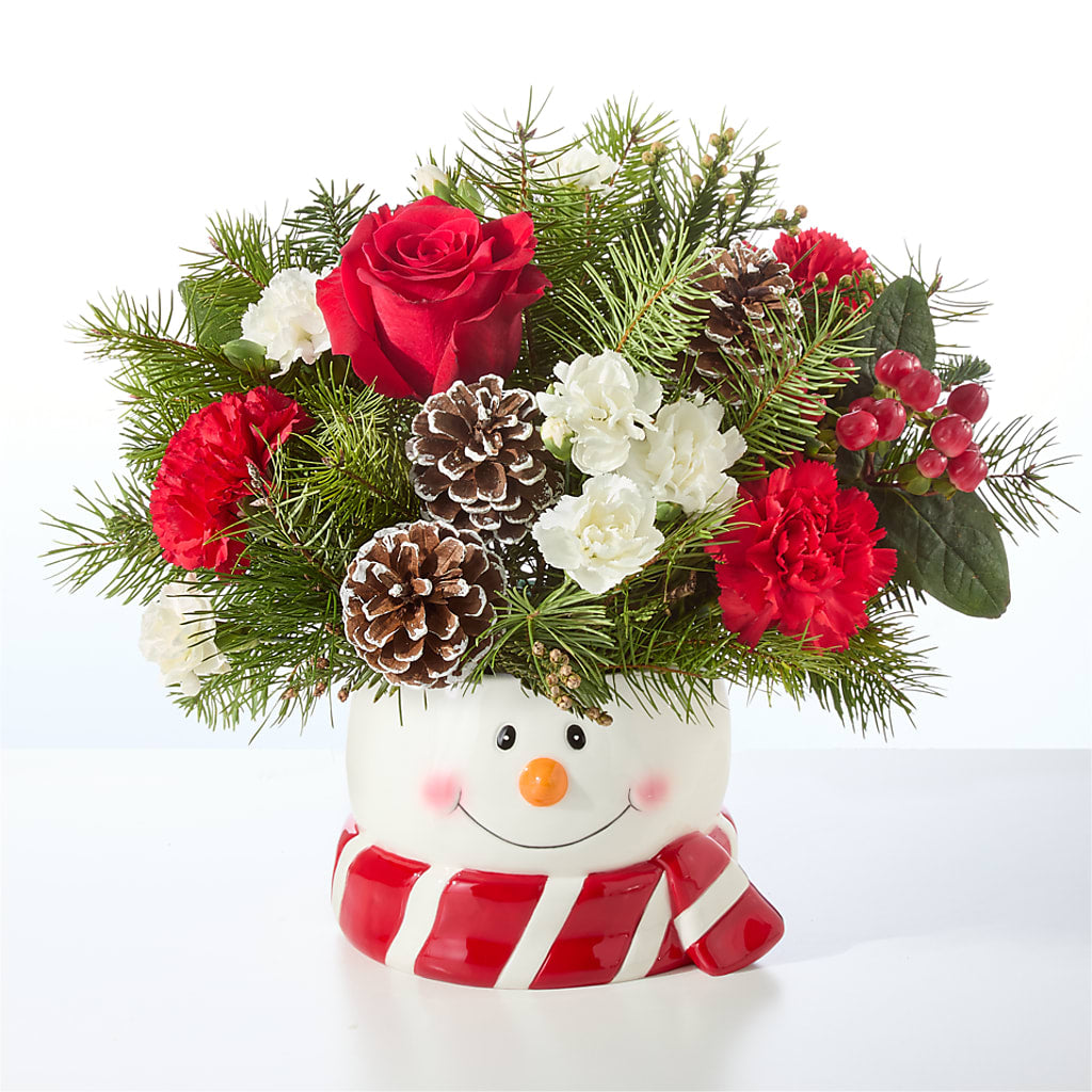 Jolly Snowman Bouquet –  King Wholesale Flowers Co, Bradenton FL