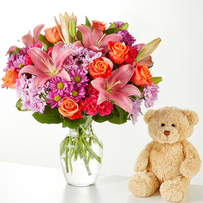 One and Only Bouquet and Bear Bundle –  King Wholesale Flowers Co, Bradenton FL