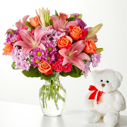One and Only Bouquet and Bear Bundle –  King Wholesale Flowers Co, Bradenton FL