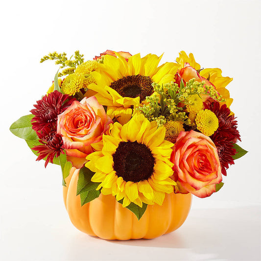 Golden Gourd Pumpkin Bouquet –  King Wholesale Flowers Co, Bradenton FL