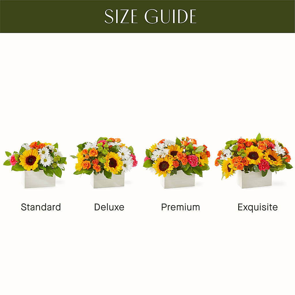 Sun-drenched Blooms Box Bouquet –  King Wholesale Flowers Co, Bradenton FL