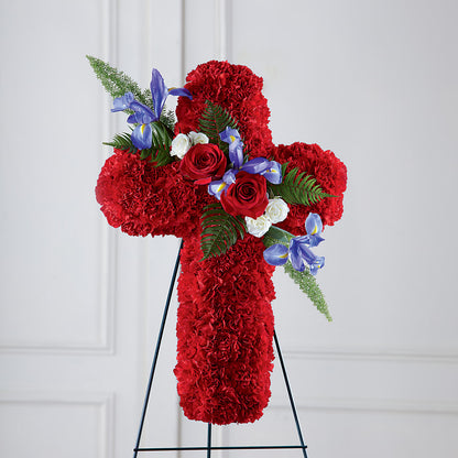 Faithful Hero Floral Cross – THE FLOWER PLACE, Bradenton FL