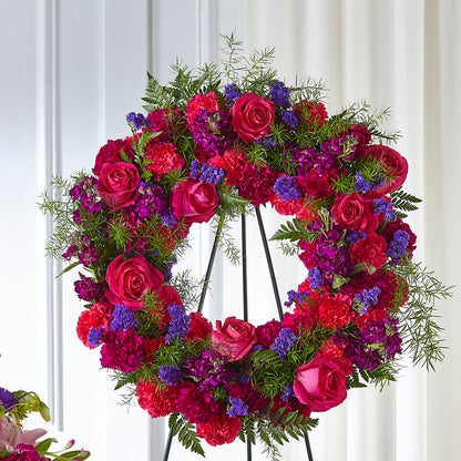 Calming Colors Wreath – THE FLOWER PLACE, Bradenton FL