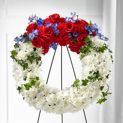 Patriotic Passion Wreath – THE FLOWER PLACE, Bradenton FL