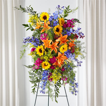 Sunlit Memories Standing Spray (Standard) – THE FLOWER PLACE, Bradenton FL