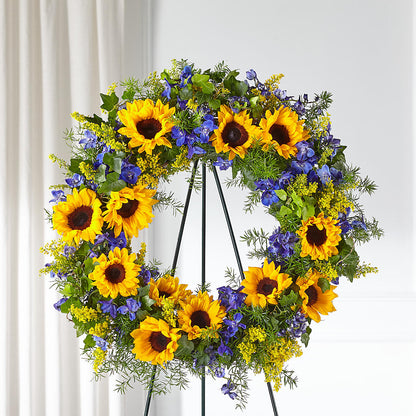 Bright Rays Wreath – THE FLOWER PLACE, Bradenton FL