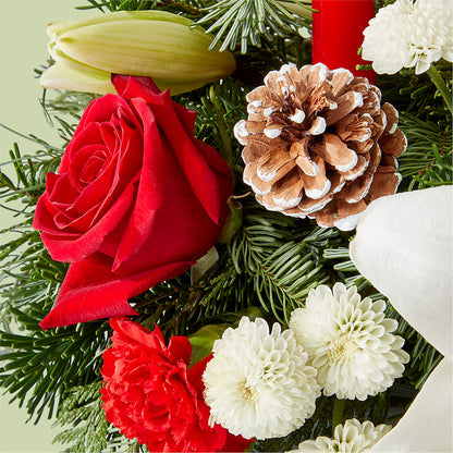 Seasonal Festivities Centerpiece –  King Wholesale Flowers Co, Bradenton FL