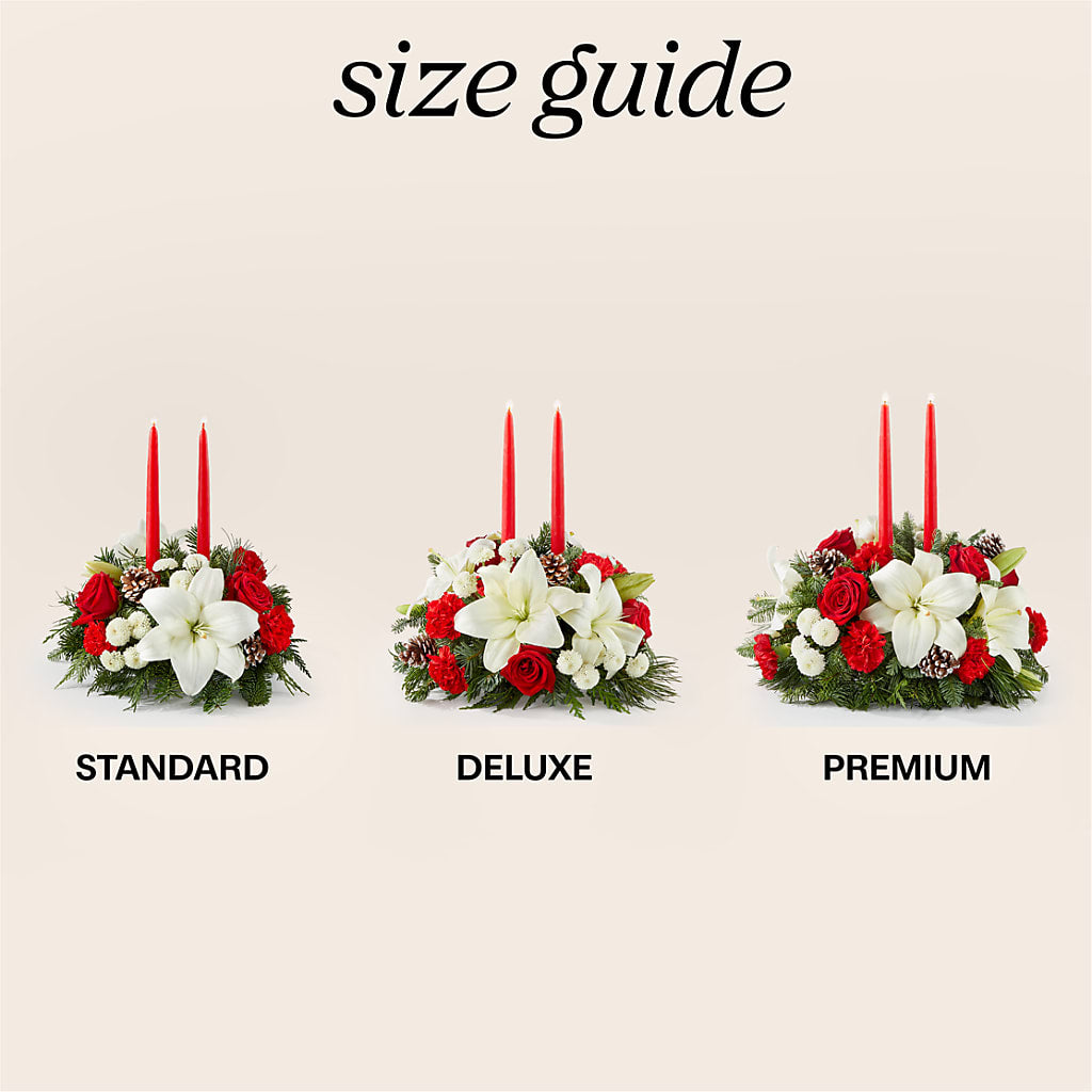 Seasonal Festivities Centerpiece –  King Wholesale Flowers Co, Bradenton FL