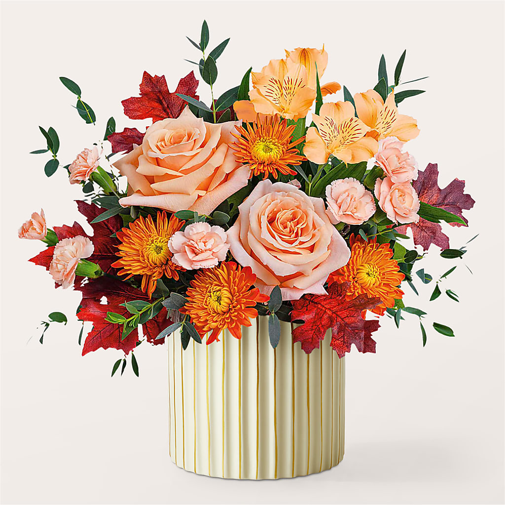 Spiced Latte Bouquet with Ivory Vase – THE FLOWER PLACE, Bradenton FL