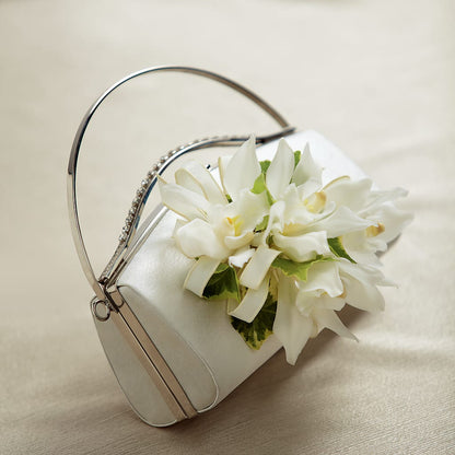 White Purse Decor – THE FLOWER PLACE, Bradenton FL